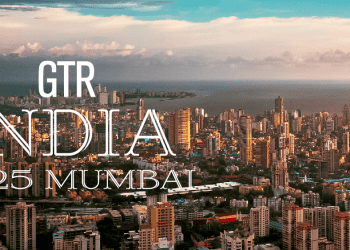 Aerial view of Mumbai skyline at sunset; GTR India 2025 - Supply Chain News