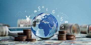 Global economy with rising currency symbols and stacks of coins. US tariffs and semiconductor duties impact trade. - Supply Chain News