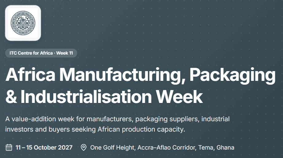 Africa Manufacturing, Packaging & Industrialisation Week