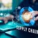 Supply Chain Management concept transportation and logistic suppliers, import export and transport industry. network distribution growth. container cargo ship and trucks of industrial cargo freight